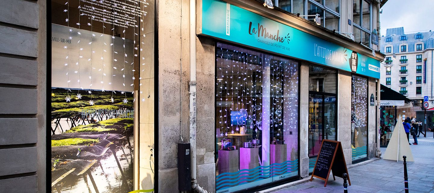 Eliquo - Design d'Espace - Projet Manche - aménagement du pop-up store « L’ATTITUDE MANCHE », rue des Halles à Paris