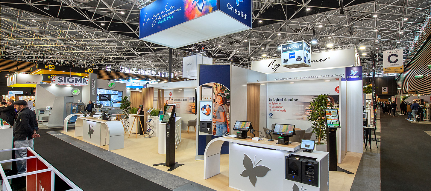 Eliquo - Design Événementiel - Projet Crisalid - Conception de stand d'exposition évolutif