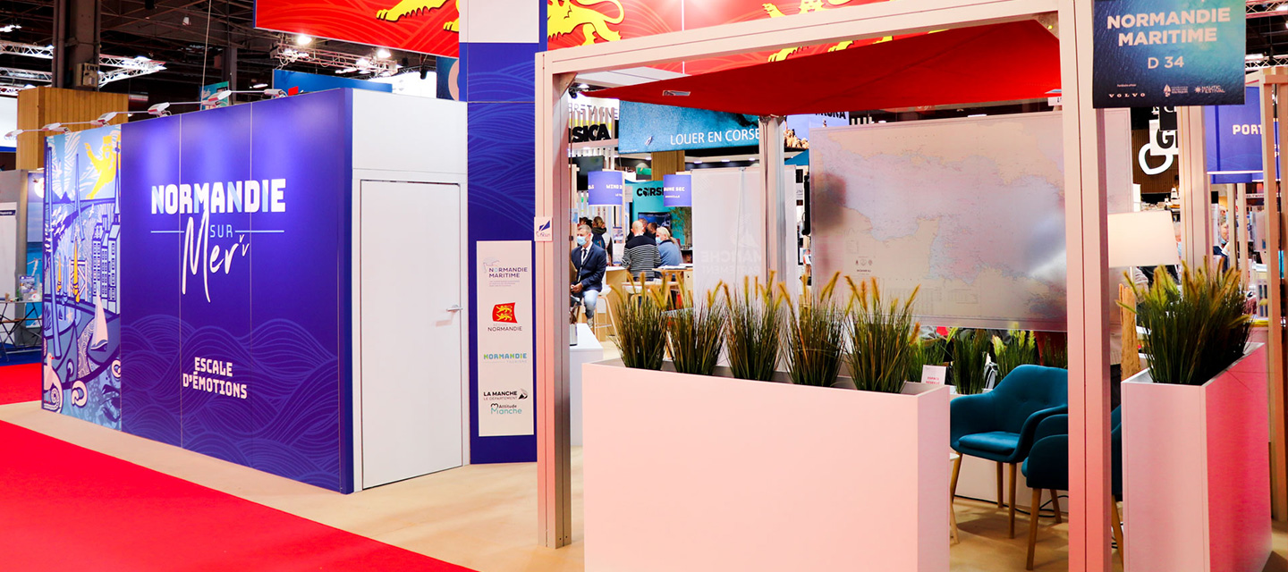 Eliquo - Design Événementiel - Projet Orisha - Conception des stands d'exposition des départements de la Vendée et de la Normandie