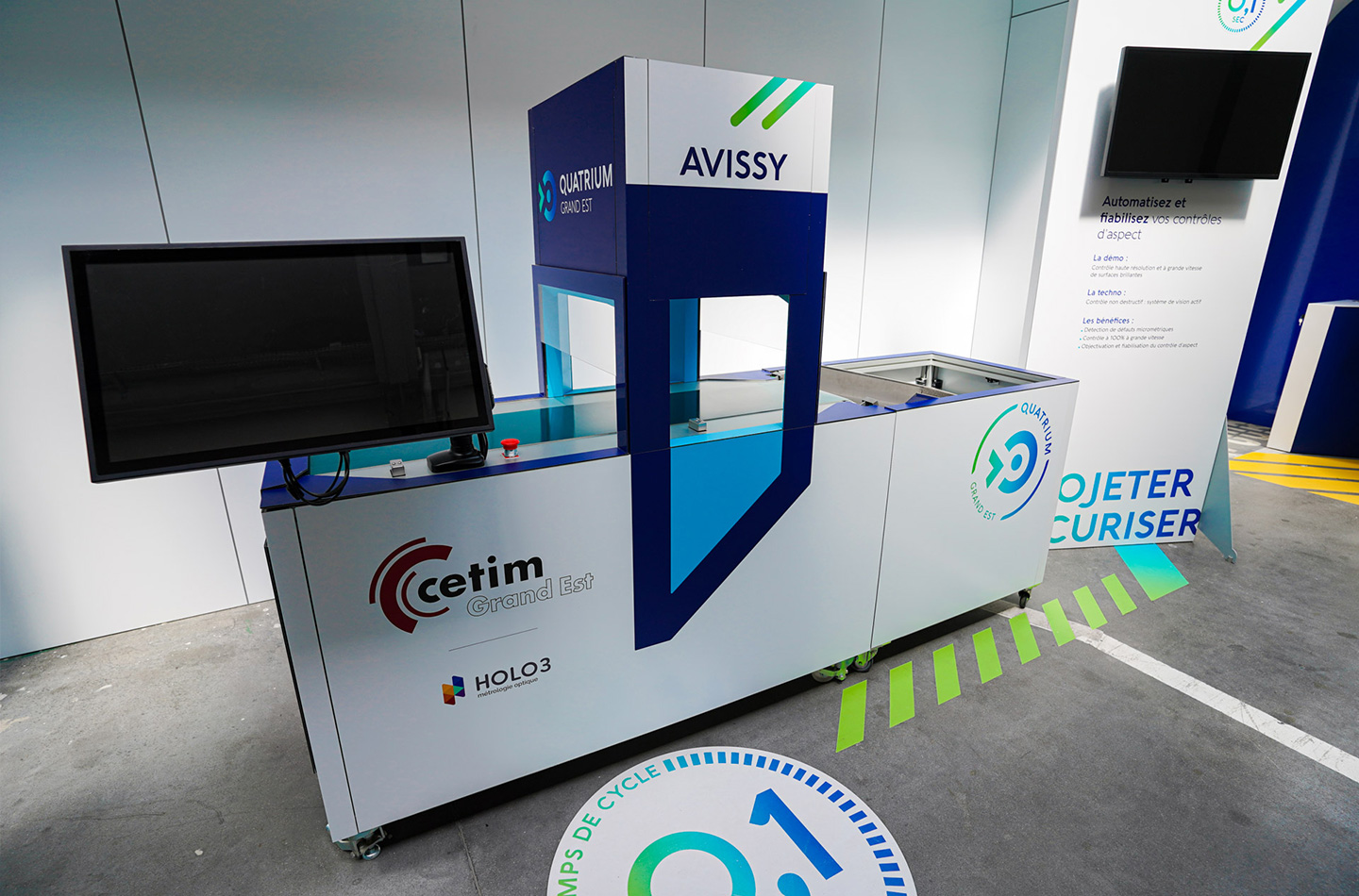 Eliquo - Design Produit - Projet CETIM Démonstrateur Avissy - Design d'un démonstrateur pour le contrôle d’aspect de pièces réfléchissantes dans l'industrie