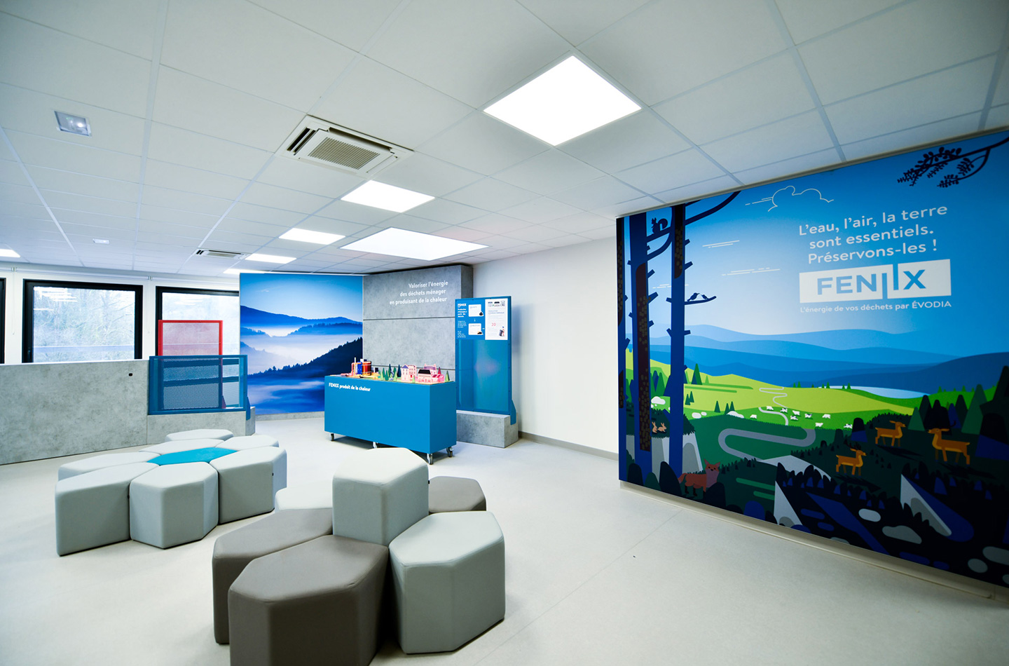 Eliquo - Design d'Espace - Projet Feniix - Conception et réalisation d'un parcours pédagogique composé d’ateliers, maquettes et motion design